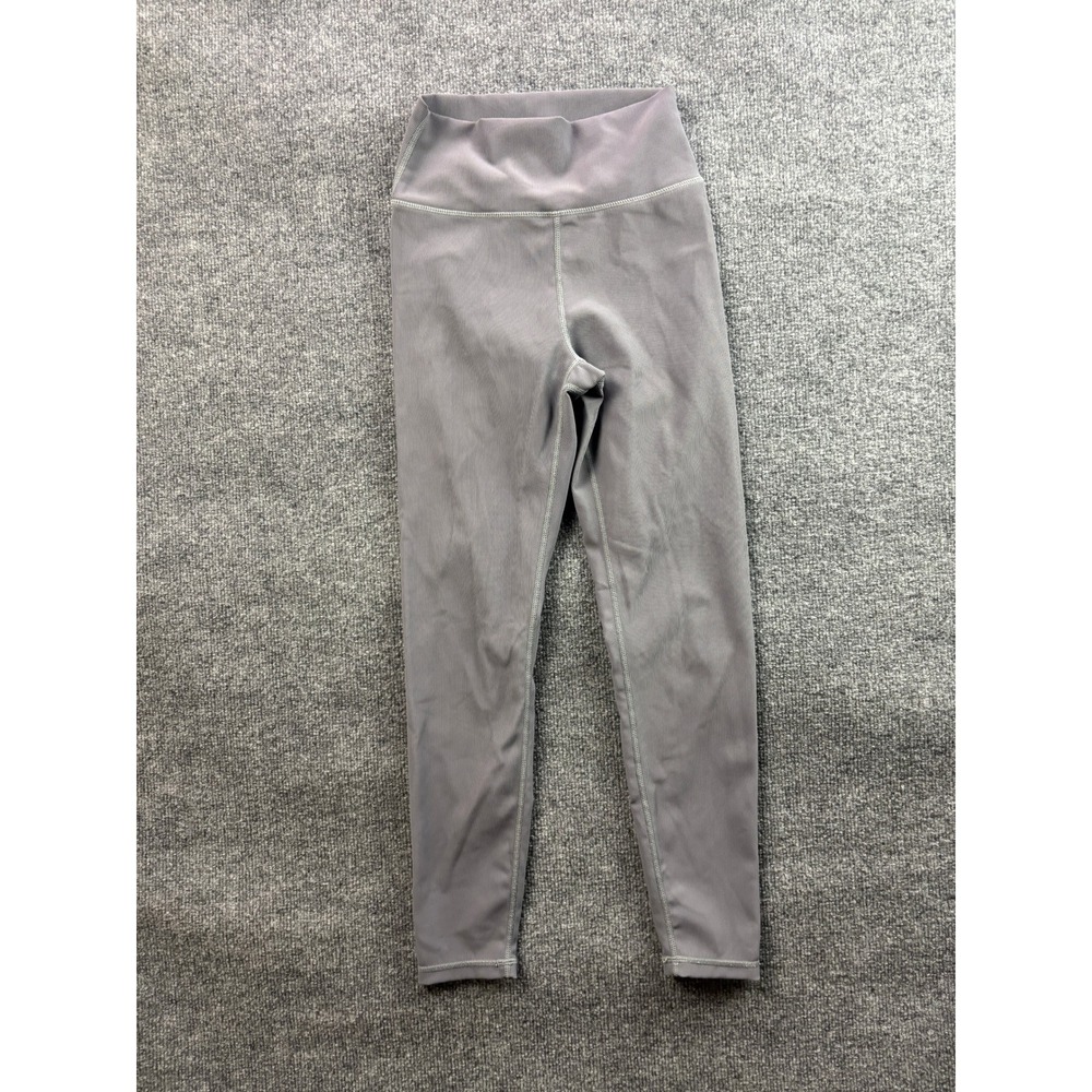 Wilo The Label Leggings Womens Small Gray Ribbed High Waist Activewear